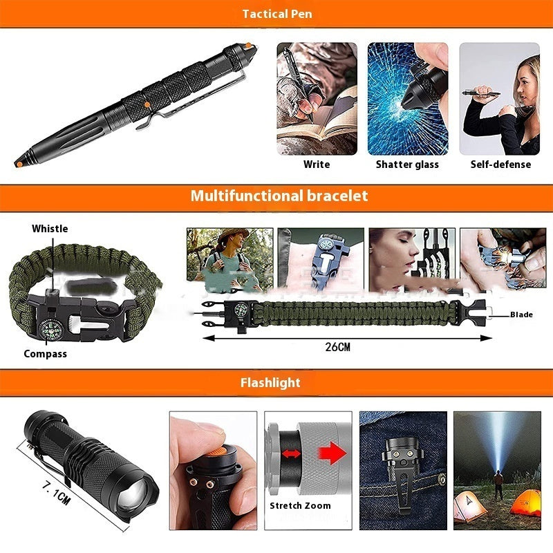 Outdoor Camping First Aid Kits Survival Tools Suit