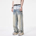 Loose Wide Leg Straight Denim Trousers For Men